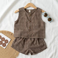 Completo Estivo Bambini – Tartan Cacao